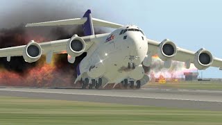 FedEx C17 Globemaster Crashes One Minute After Takeoff [upl. by Jsandye]