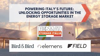 🟠 Powering Italys future unlocking opportunities in the energy storage market 🟠 [upl. by Auhsej304]