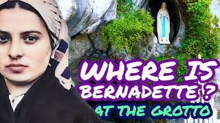 Where is St Bernadette in the Lourdes Grotto France Pilgrimage Tour [upl. by Huxley]