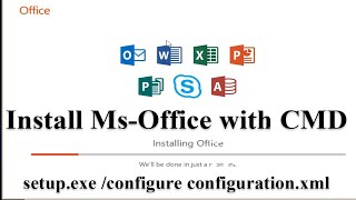 How to Install Microsoft Office with Command Prompt CMD [upl. by Yantruoc]