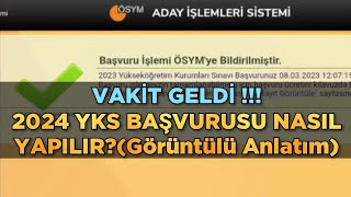 2024 YKS BAŞVURUSU NASIL YAPILIR   Görüntülü ve Uygulamalı Anlatım👍 [upl. by Anibas673]