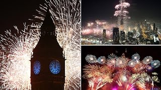 New Year fireworks displays around the world [upl. by Monro7]