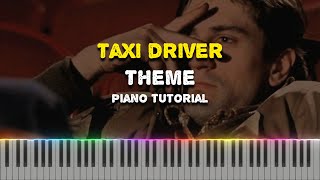 Taxi Driver Theme  Bernard Herrmann Piano Tutorial Synthesia [upl. by Tadeo]