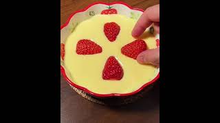 Air Fryer Recipe  Egg and Milk Pudding with Strawberries [upl. by Nnylannej]