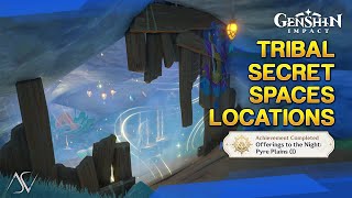 All Tribal Secret Spaces Locations 50  Free Sanctifying Elixir  Genshin Impact [upl. by Malsi556]