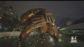 Embrace memorial honoring Dr Martin Luther King Jr and Coretta Scott King unveiled in Boston [upl. by Ideih]