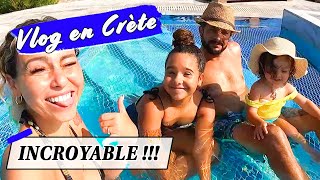 ATTAQUÉE PAR UN POISSON 😱 ROOM TOUR ET PISCINE  Vlog en Crète [upl. by Udale]