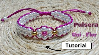 Aprende y Emprende con Linda Pulsera Uniflor Tutorial DIY [upl. by Friday]