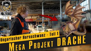 Riesiger Drache aus Holz  Locke Potter und das größte Schnitzprojekt  Teil 1 [upl. by Irrahs421]