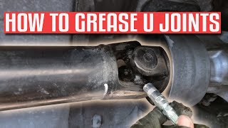 How to Grease Universal Joints  Driveshaft Maintenance [upl. by Ahtan]