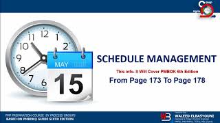 lec 7 Knowledge Area Overview 71 Schedule Management [upl. by Litnahc818]