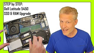 EASY STEP by STEP Dell Latitude 5450 Upgrade SSD RAM amp Disassembly [upl. by Ahsinrats]