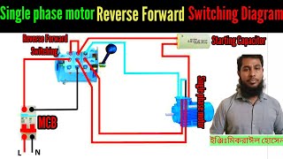 Single Phase Motor Forward Reverse Connection [upl. by Nrubua]