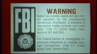 FBI Warning movie intro 1991 [upl. by Vivianne]