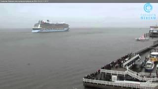 QUANTUM OF THE SEAS – Cuxhaven Webcam 23102014 [upl. by Adiene]