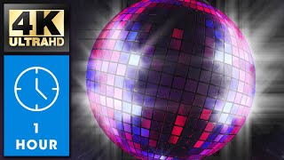 Spinning Disco Ball Loop  4K  Relaxing Screensaver  1 hour  No sound  Calm baby [upl. by Nicholl]