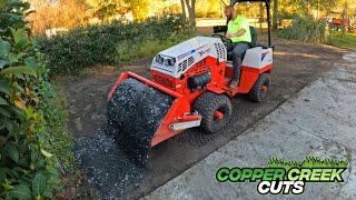 Installing new gravel driveway amp parking spot with Ventrac tractor [upl. by Eleni]