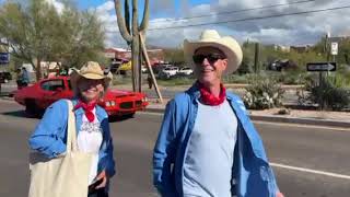 March 16 2024  Cave Creek Rodeo Parade  Church at the Chip Cave Creek AZ [upl. by Attenaz]