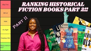 Historical Fiction Tier ListPart 2  Ranking More Books from Best to Worst [upl. by Eislek]