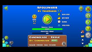 Geometry Dash  Apollinaris By TrueHaron [upl. by Ikeda]