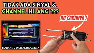 ini cara mengatasi siaran TV digital tidak ada sinyal  channel TV hilang [upl. by Ylerebmik]