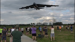 ROYAL INTERNATIONAL AIR TATOO RIAT 2024 WEDNESDAY ARRIVALS  F16s B52 amp MORE [upl. by Ardyce971]