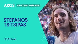 Stefanos Tsitsipas OnCourt Interview  Australian Open 2023 Semifinal [upl. by Dalila712]