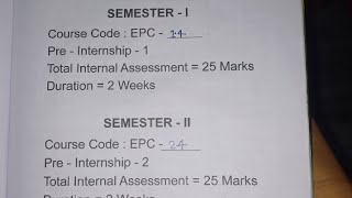 EPC 14 amp 24  Pre Internship File Sessional Work BED 1st amp 2nd Semester  Panjab University [upl. by Godiva731]