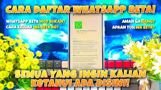 CARA DOWNLOAD WHATSAPP BETA LANGSUNG DARI PLAYSTORE🔥 [upl. by Irat999]