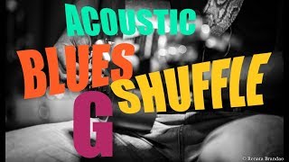 Blues Backing track  Acoustic Shuffle in G Harmonica in C [upl. by Annoyk]