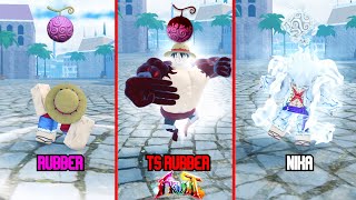 SHOWCASING ALL OF THE RUBBER FRUITS IN FRUIT BATTLEGROUNDS [upl. by Tower]