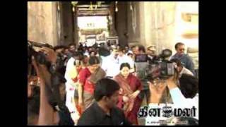 chief minister jayalalitha visit to trichy srirangam temple  DINAMALAR [upl. by Auqeenwahs]