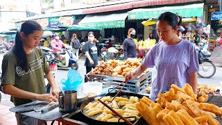 Cambodia Sandwich Dumplings Youtiao Donuts Egg Rolls amp More  Best Street Food Collection [upl. by Newlin604]