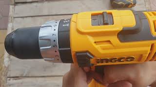 Ingco impact drill cordless UNBOXING demo testing CIDLI2003 [upl. by Asiret270]