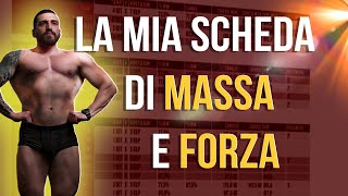 La mia SCHEDA DI FORZA E MASSA MUSCOLARE [upl. by Rovner160]