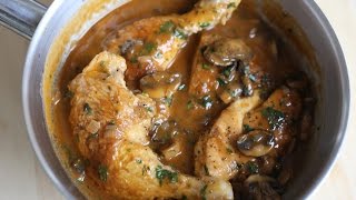 Hunters Chicken Recipe  Chicken Chasseur By the French Cooking Academy [upl. by Nodyarg548]