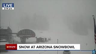 WATCH LIVE Snow falling in Flagstaff as new winter storm moves in [upl. by Anneehs275]