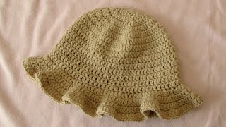 How to crochet a simple womens sun hat  summer hat for beginners [upl. by Lliw]