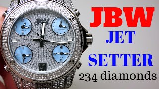 JBW JET SETTER 234 DIAMONDS RnB ROCK STAR WATCH REVIEW JB6213C 4K [upl. by Tolman]