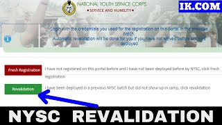 How to Revalidate NYSC  NYSC REVALIDATION  NYSC REVALIDATION WITH MOBILE PHONE 20232024 [upl. by Rowley]