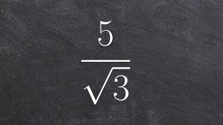 Learn to rationalize the denominator with a single radical [upl. by Ludwig21]