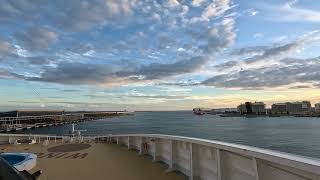 MSC Grandiosa  Departure from Barcelona  auslaufen aus Barcelona  October 2024 [upl. by Schacker106]