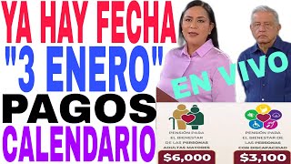 ♥️3 ENERO AMLO OFICIAL🎉 CALENDARIO PAGO 2024 ADULTOS MAYORES 6000 FEB 12000 PENSIÓN BIENESTAR 💯 [upl. by Miko]