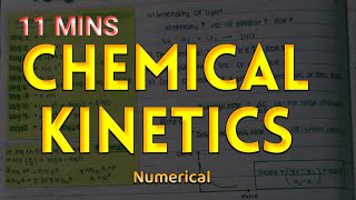 chemical kinetics numericals [upl. by Shulamith]