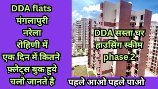 EWS flats manglapuri ROHINI Narela एक दिन में कितने फ़्लैट्स बुक हुये  DDA sasta ghar scheme [upl. by Delp]