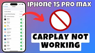 iPhone 15 Pro Max Carplay Not Working  Fix carplay not connecting to iphone [upl. by Drapehs525]