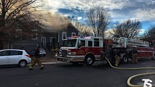 House Fire in Olathe Kansas on January 12 2022 [upl. by Nnylekoorb961]