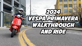 2024 Vespa Primavera Walkthrough and Ride [upl. by Yenetruoc]