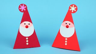 Babbo Natale di carta facilissimo  Lavoretti per Natale fai da te  DIY Papercraft [upl. by Maidie]