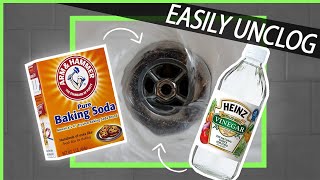 How To Easily Unclog A Drain Without Harsh Chemicals Baking Soda  Vinegar [upl. by Rolland]